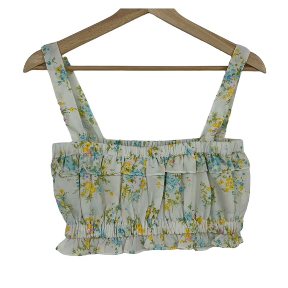 With Jean Avena Top White Floral Print Blouse - Picture 5 of 7